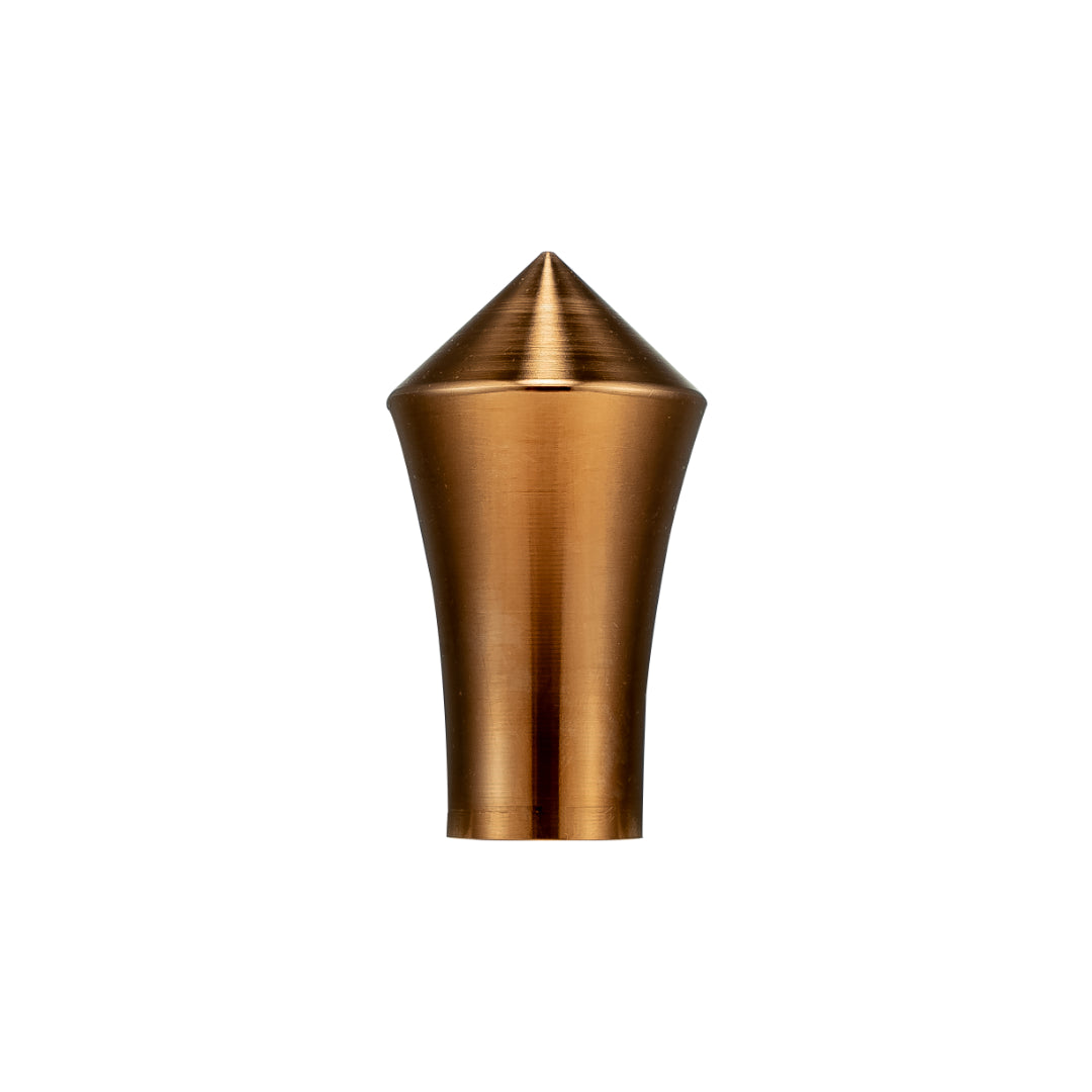 Assortment of metallic leva ends in different finishes and sizes for DIY projects