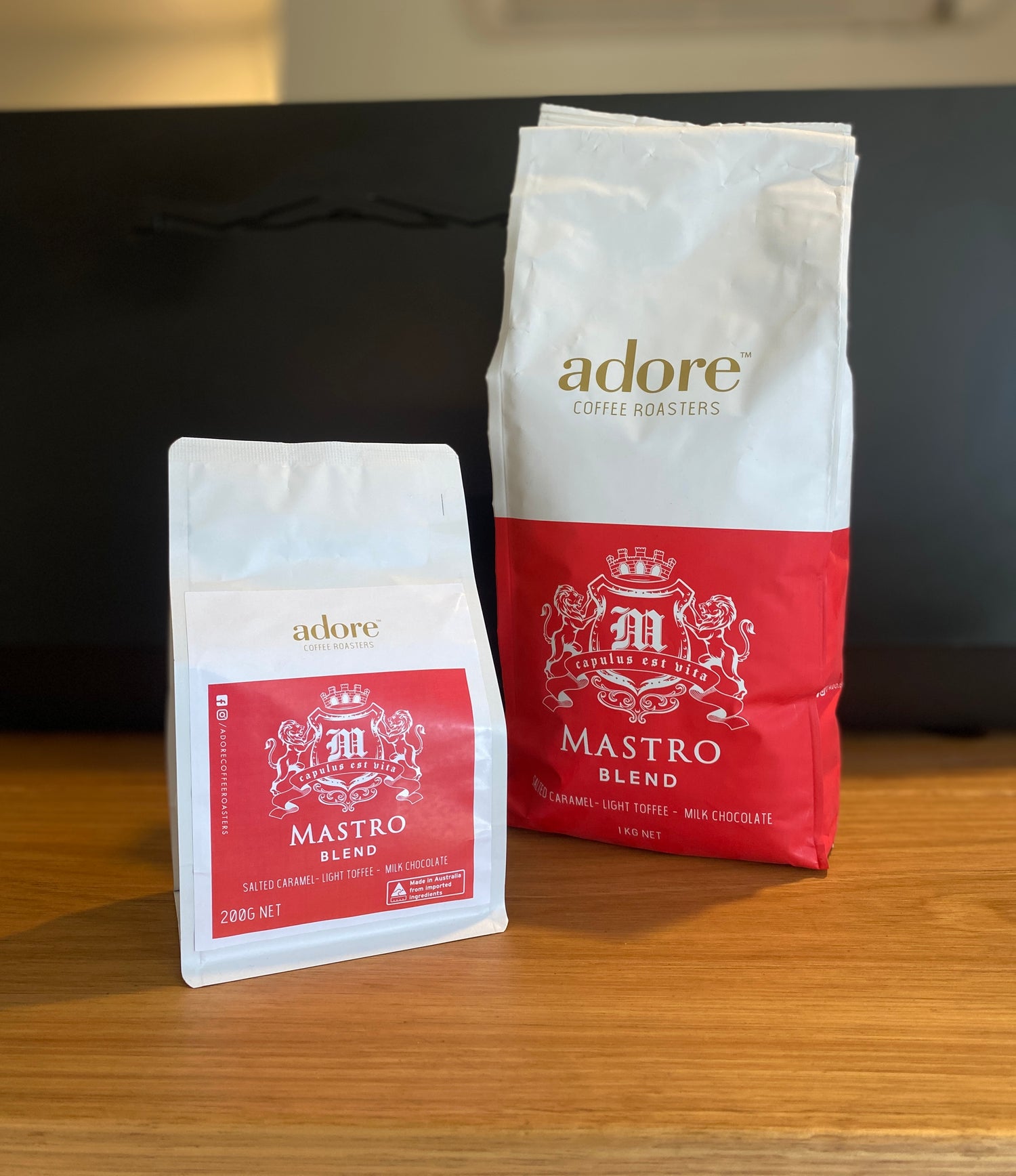 Adore Coffee Mastro Blend, a rich and aromatic coffee blend, perfect for coffee enthusiasts