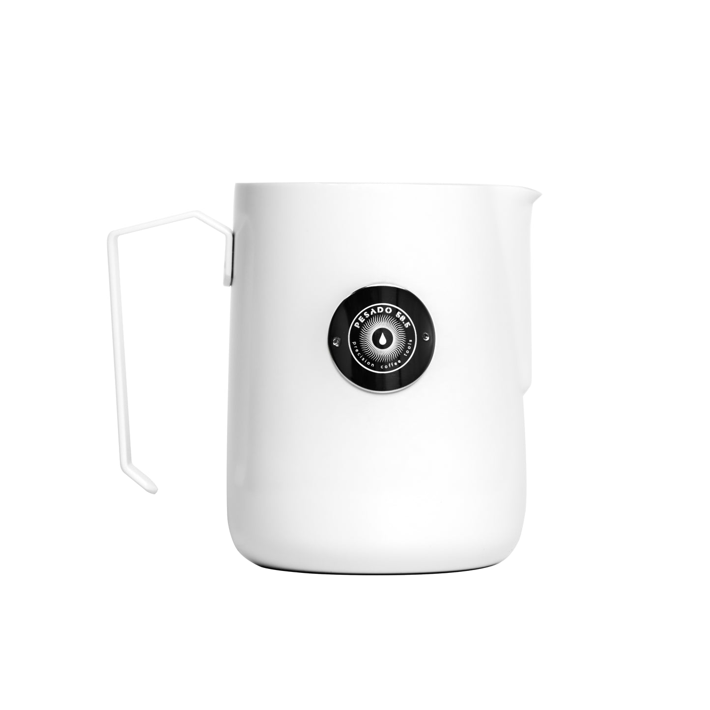 Milk Jug (Round Spout) in white color, perfect for storing and pouring milk