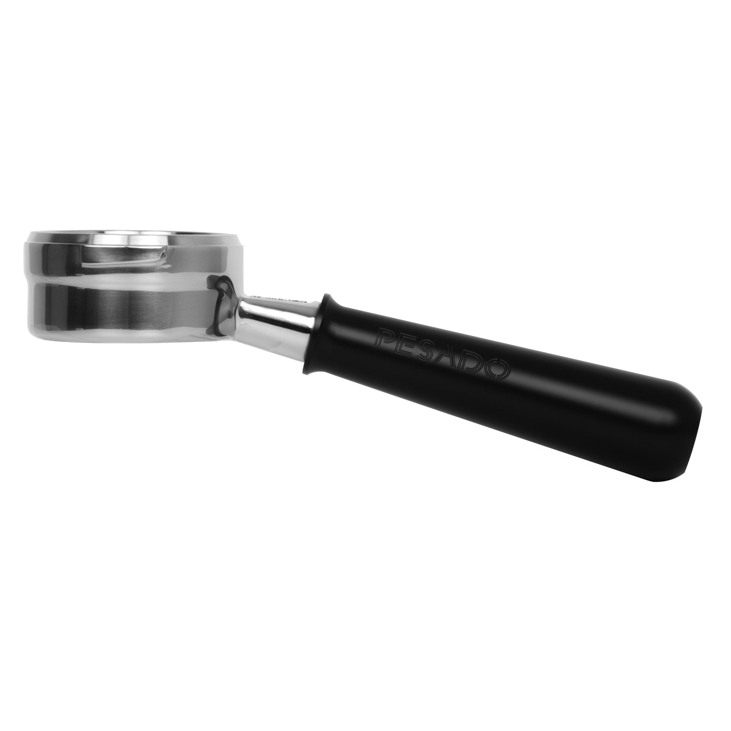 Close-up image of Naked Portafilter - Full POM with ergonomic design and durable construction for superior espresso brewing