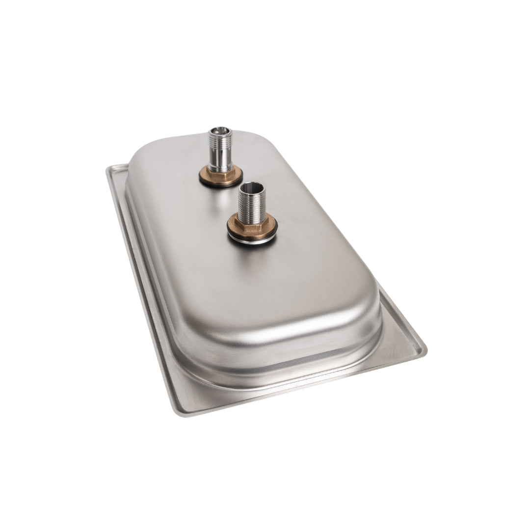 Stainless steel edition of the Artisan Barista Jug Rinser, perfect for professional coffee preparation