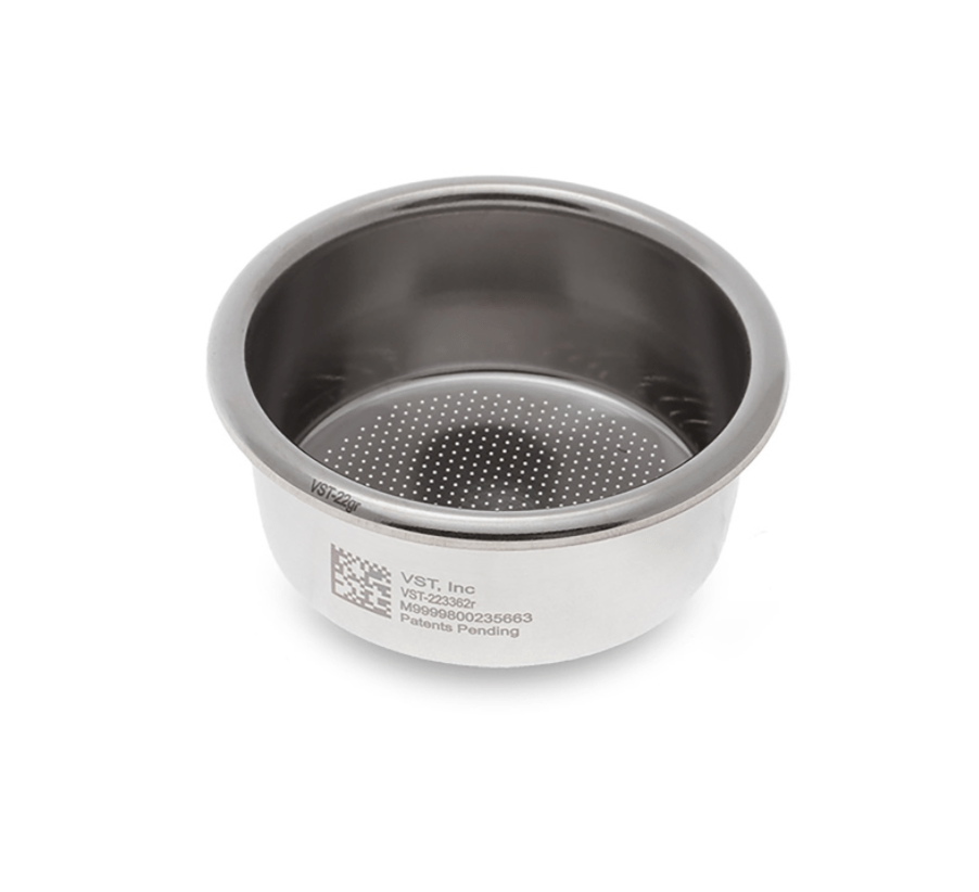 Stainless steel VST Basket with precision-drilled holes for even extraction
