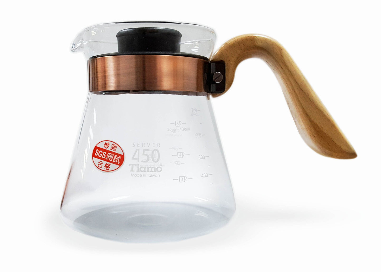 Vintage-inspired coffee server made with brass and wood materials, perfect for serving hot beverages in a stylish and elegant manner