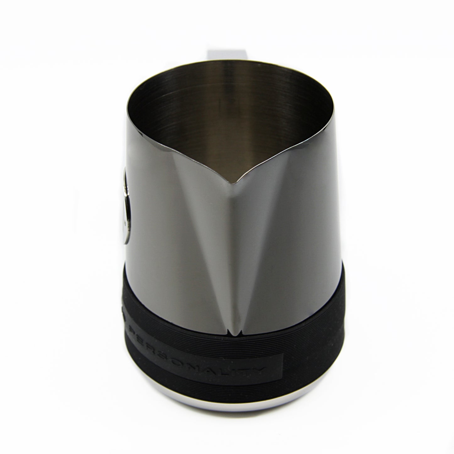 XNobu Milk Jug in sleek black color, perfect for frothing milk for your favorite coffee drinks
