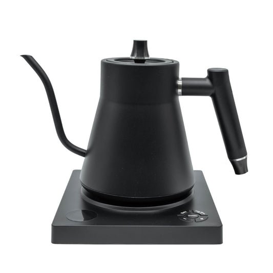 The Artisan Barista Smart Electric Kettle in stainless steel on white background