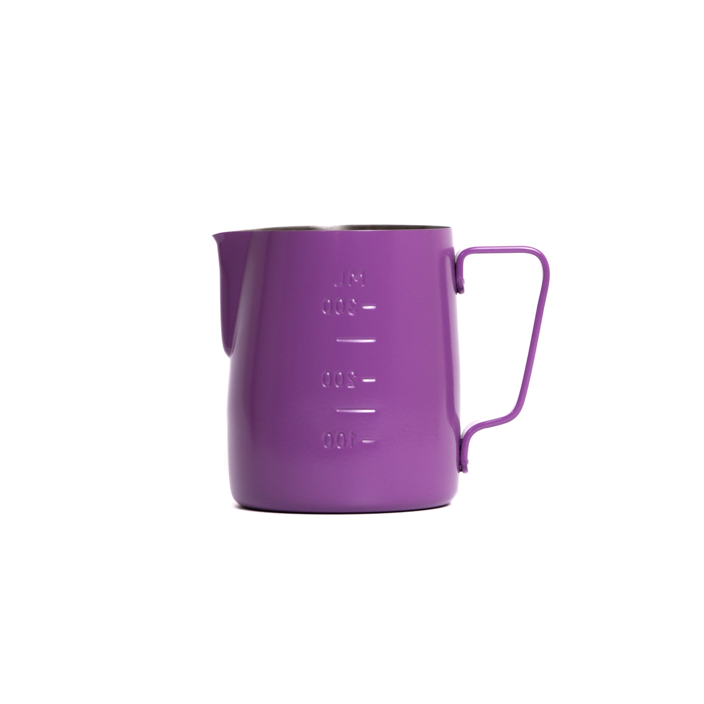 Sleek and modern milk steaming pitcher for espresso enthusiasts