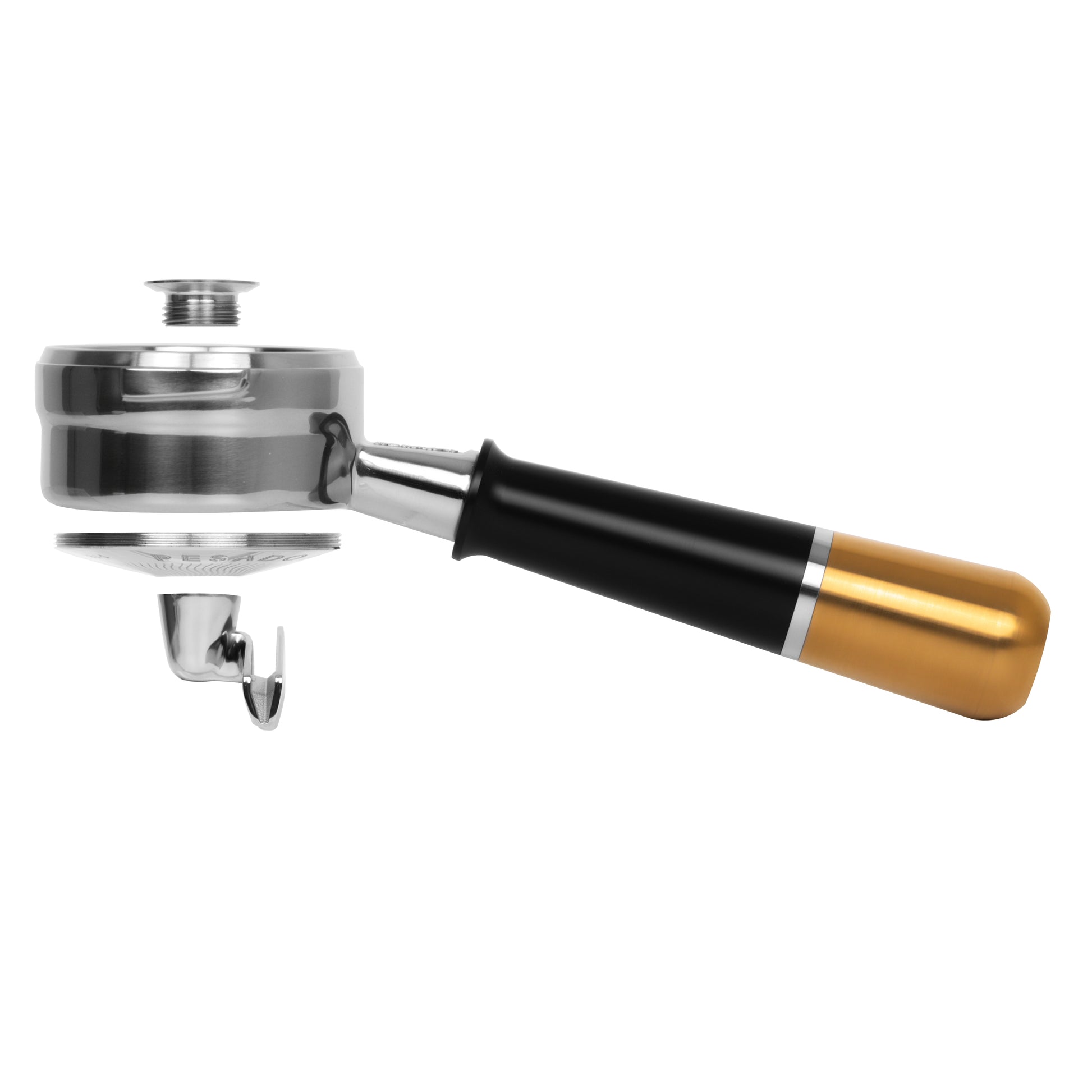 High-quality Pesado Hybrid Breville 54/58 Portafilter for espresso machines with ergonomic handle and precision design for superior coffee extraction