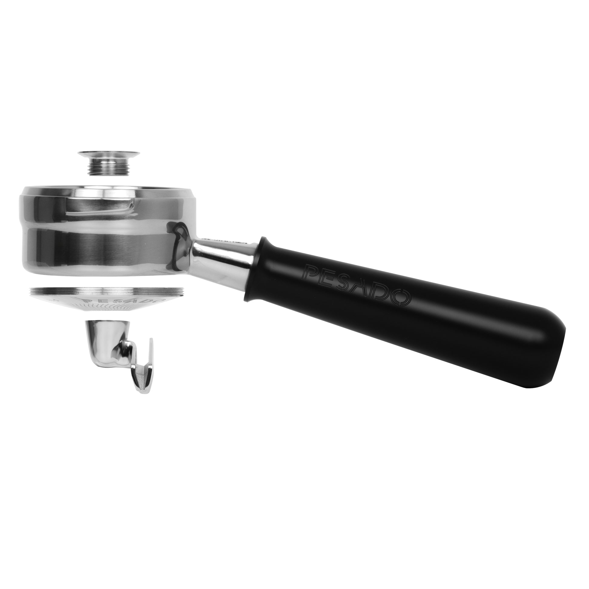A high-quality Pesado Hybrid Breville 54/58 Portafilter designed for optimal espresso extraction