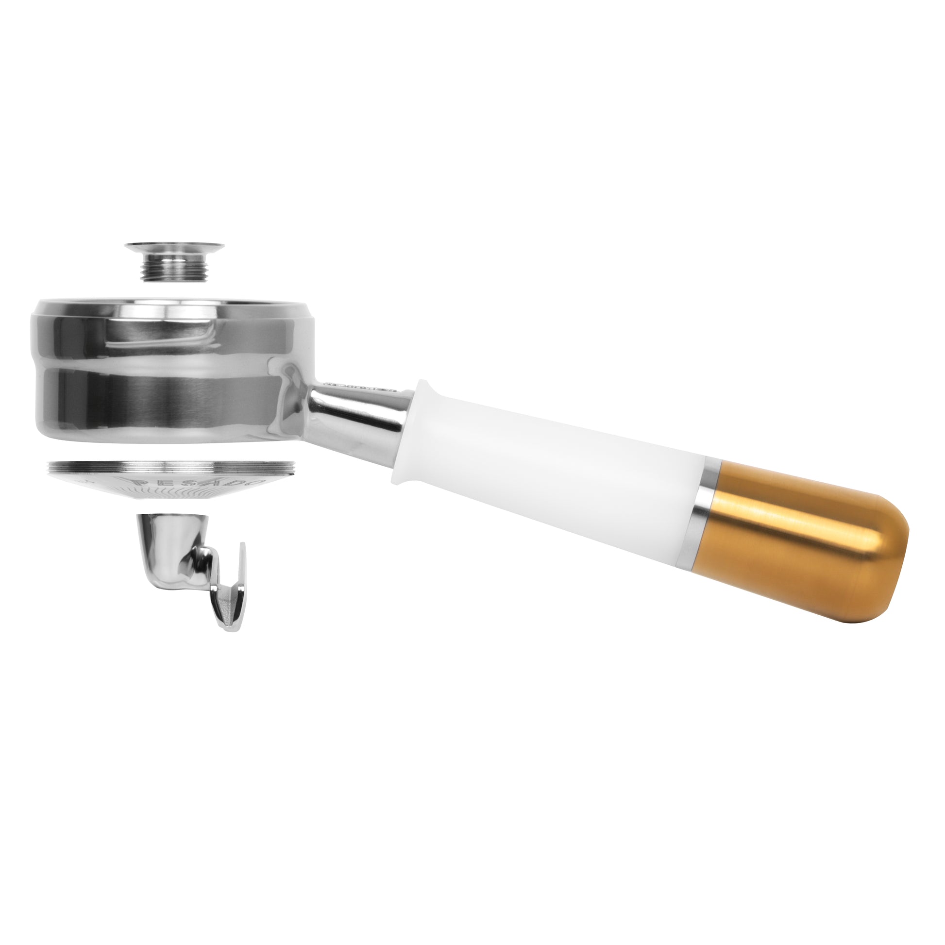 Stainless steel Pesado Hybrid Breville 54/58 portafilter for espresso machines