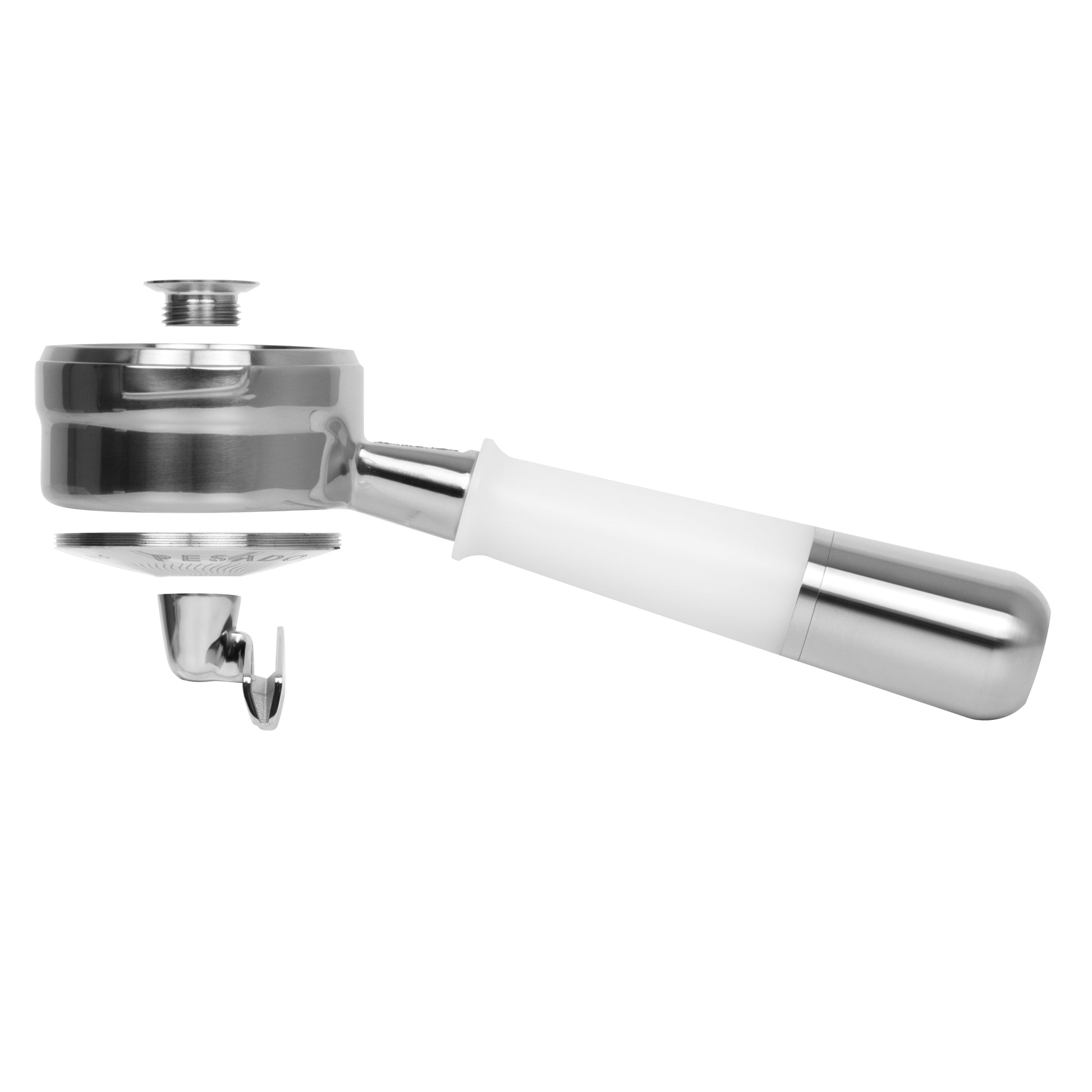 Stainless steel Pesado Hybrid Breville 54/58 portafilter for espresso machines