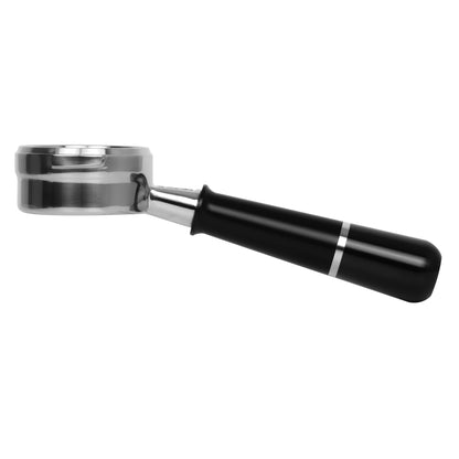 Naked Portafilter with wooden handle and stainless steel base