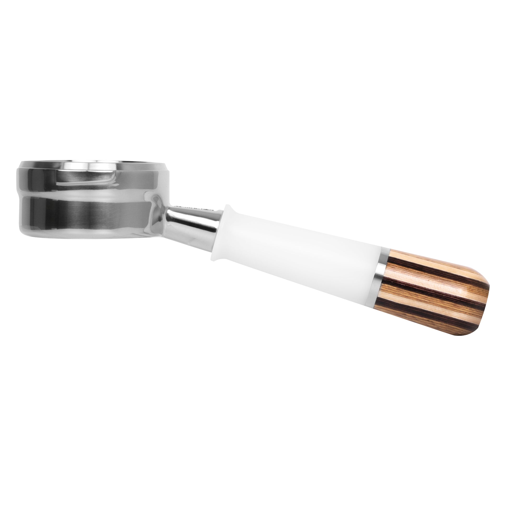 Dual-spout naked portafilter for balanced coffee extraction