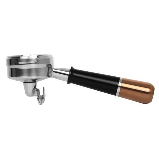 Black and bronze Pesado spouted portafilter for professional espresso machines