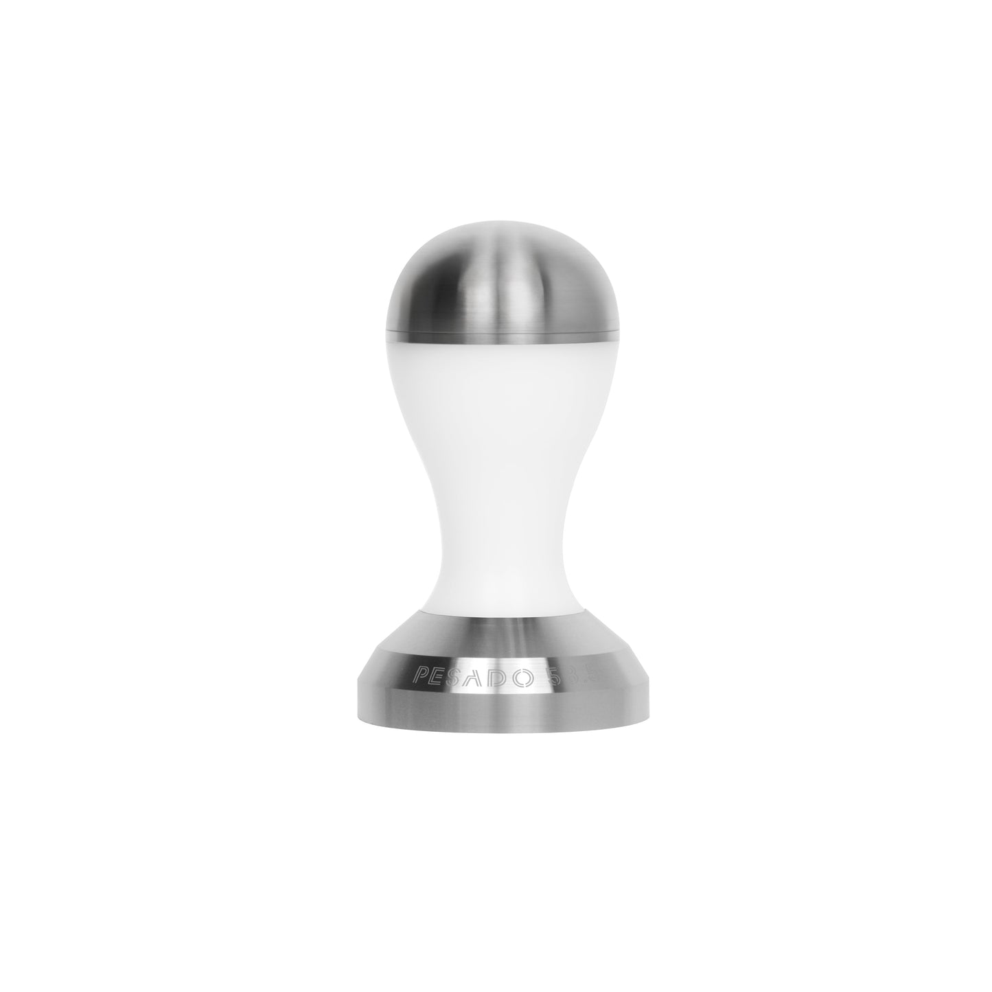 Stainless steel tamper with 585mm and 535mm bases for coffee preparation