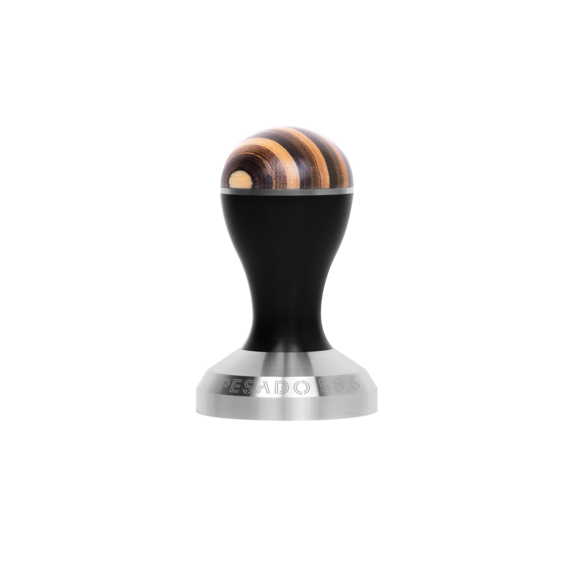 Stainless steel tamper with 585mm and 535mm bases for espresso making