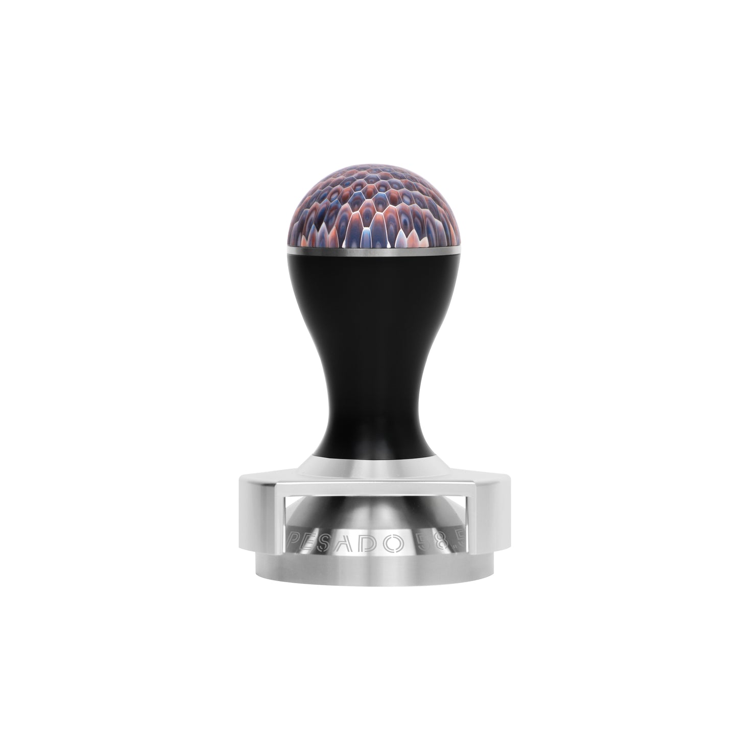 Stainless steel tamper in 585mm and 535mm sizes for coffee brewing