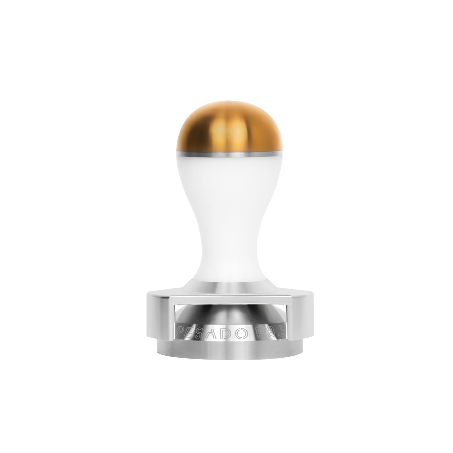 Stainless steel tamper in 585mm and 535mm sizes for espresso