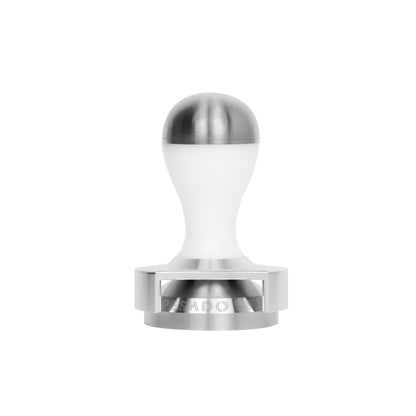 Stainless steel tamper with 585mm and 535mm flat base for precise coffee tamping