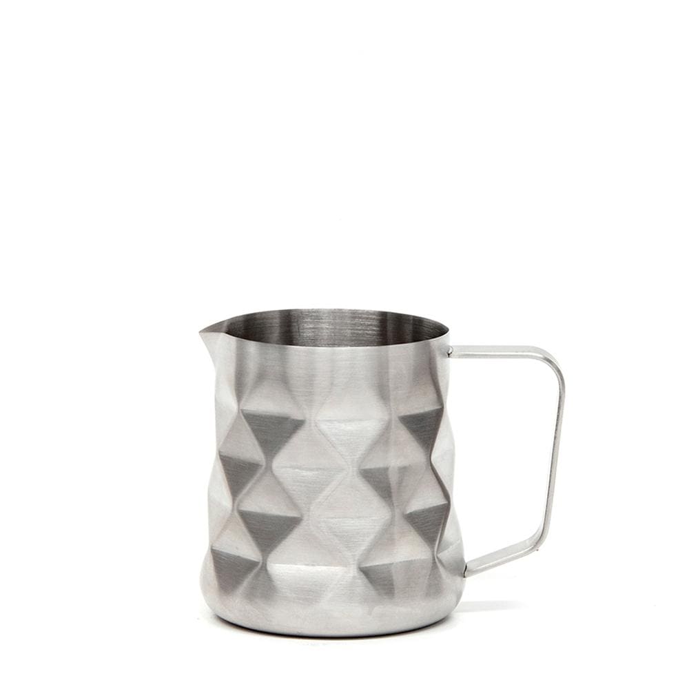 Modern ceramic geometric milk jug with handle and pour spout