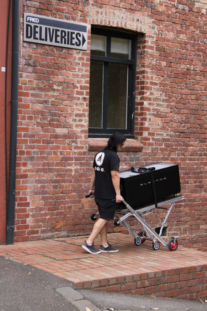 Portable Coffee Machine Trolley with space for coffee accessories and supplies