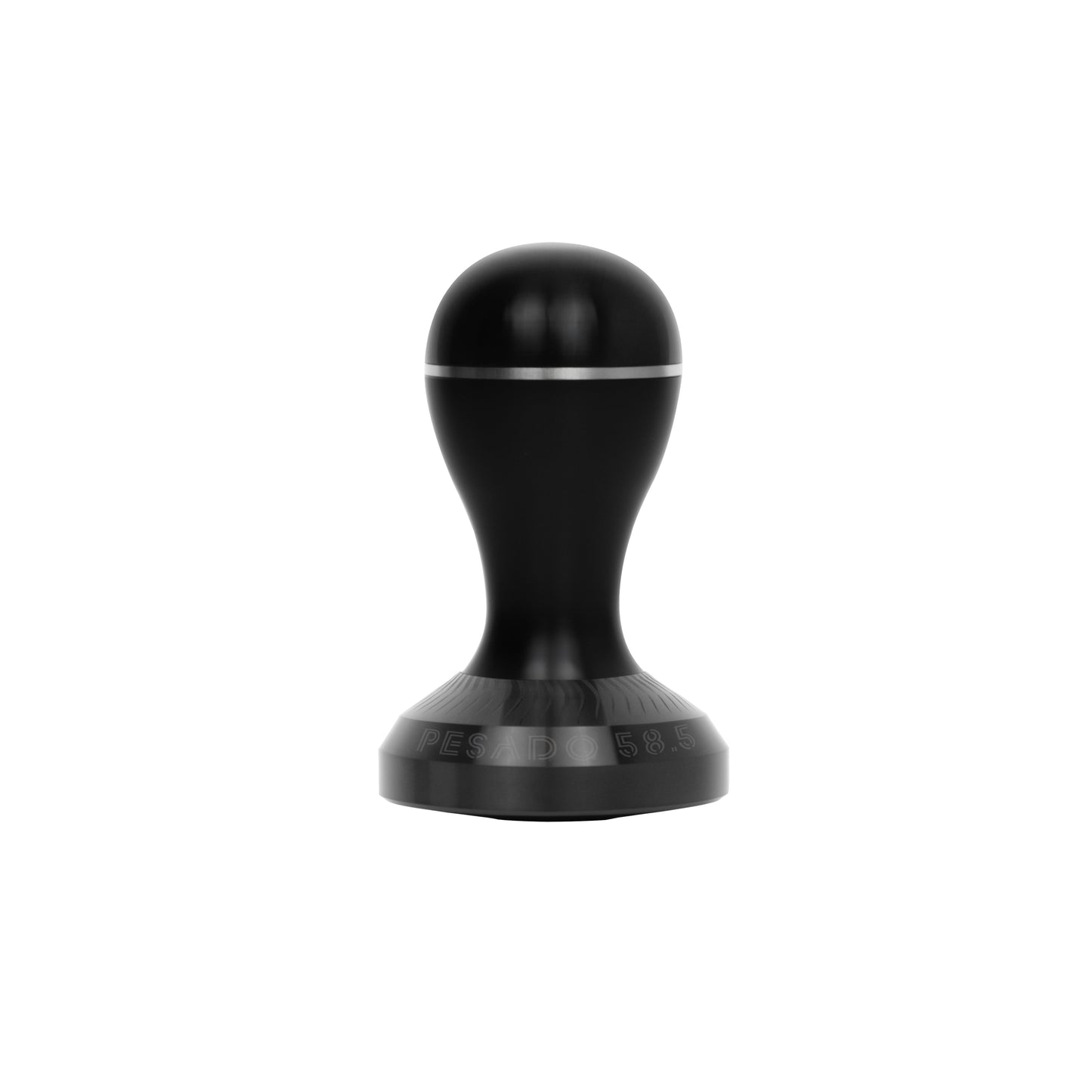 Full Moon Wave - Convex Tamper with Black Wooden Handle for Coffee Brewing and Espresso Making