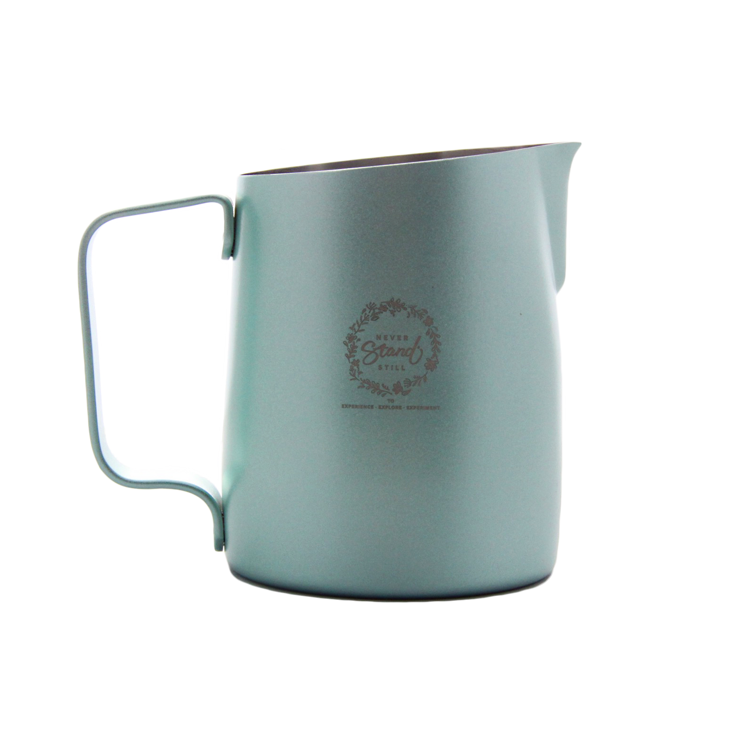 WPM X IVY LKY MILK JUG - Green, front view with handle and spout