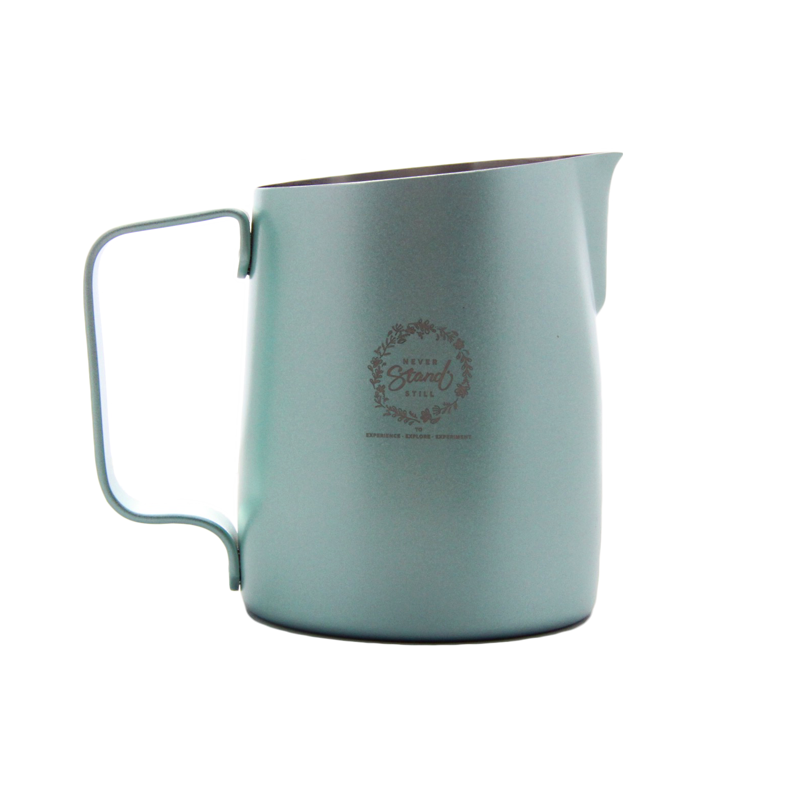 WPM X IVY LKY MILK JUG - Green, front view with handle and spout